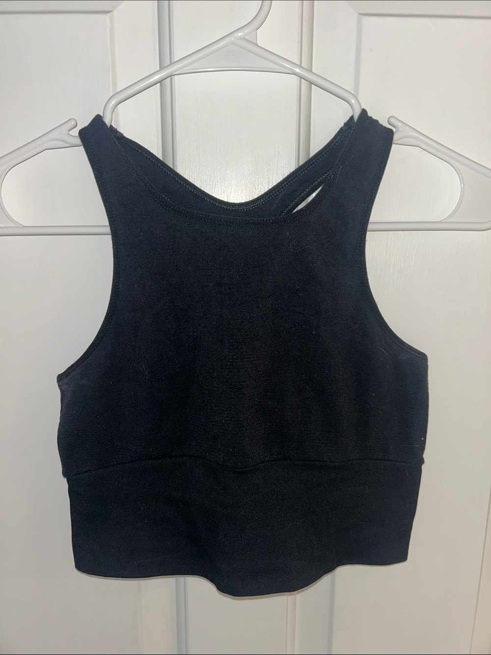 Free people movement Black Cropped Racerback sports bra